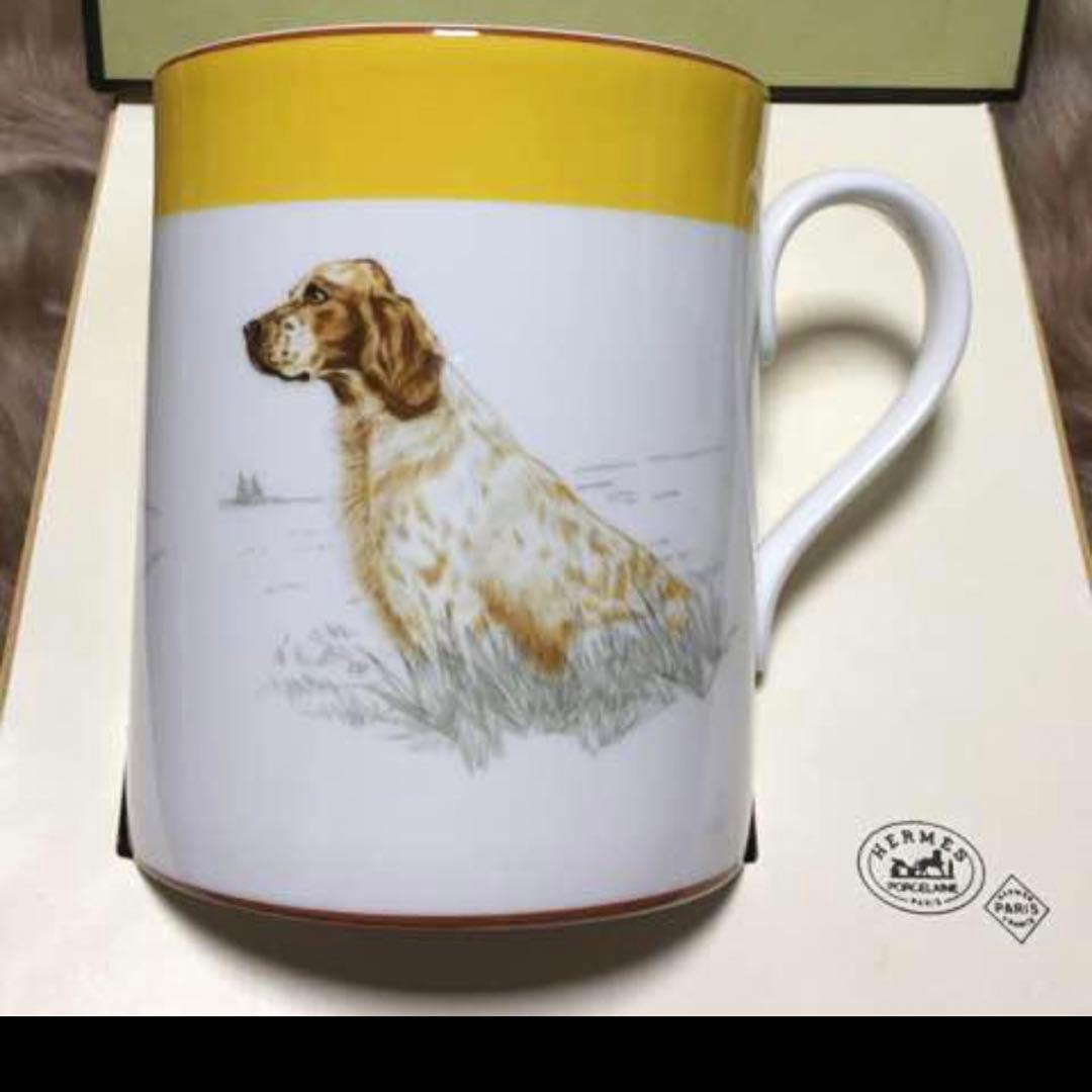 HERMES プレートとマグカップ  English setter