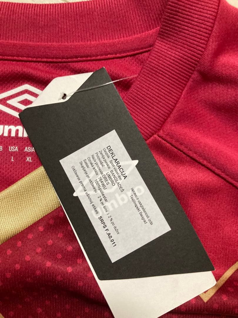 【新品未使用タグ付き】セルビア代表2014ホームユニフォーム インポートLサイズ