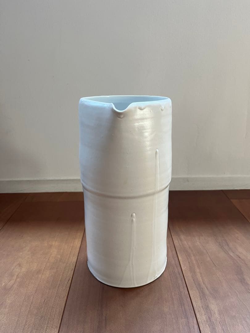 黒田泰蔵　白磁ピッチャー 木箱付き