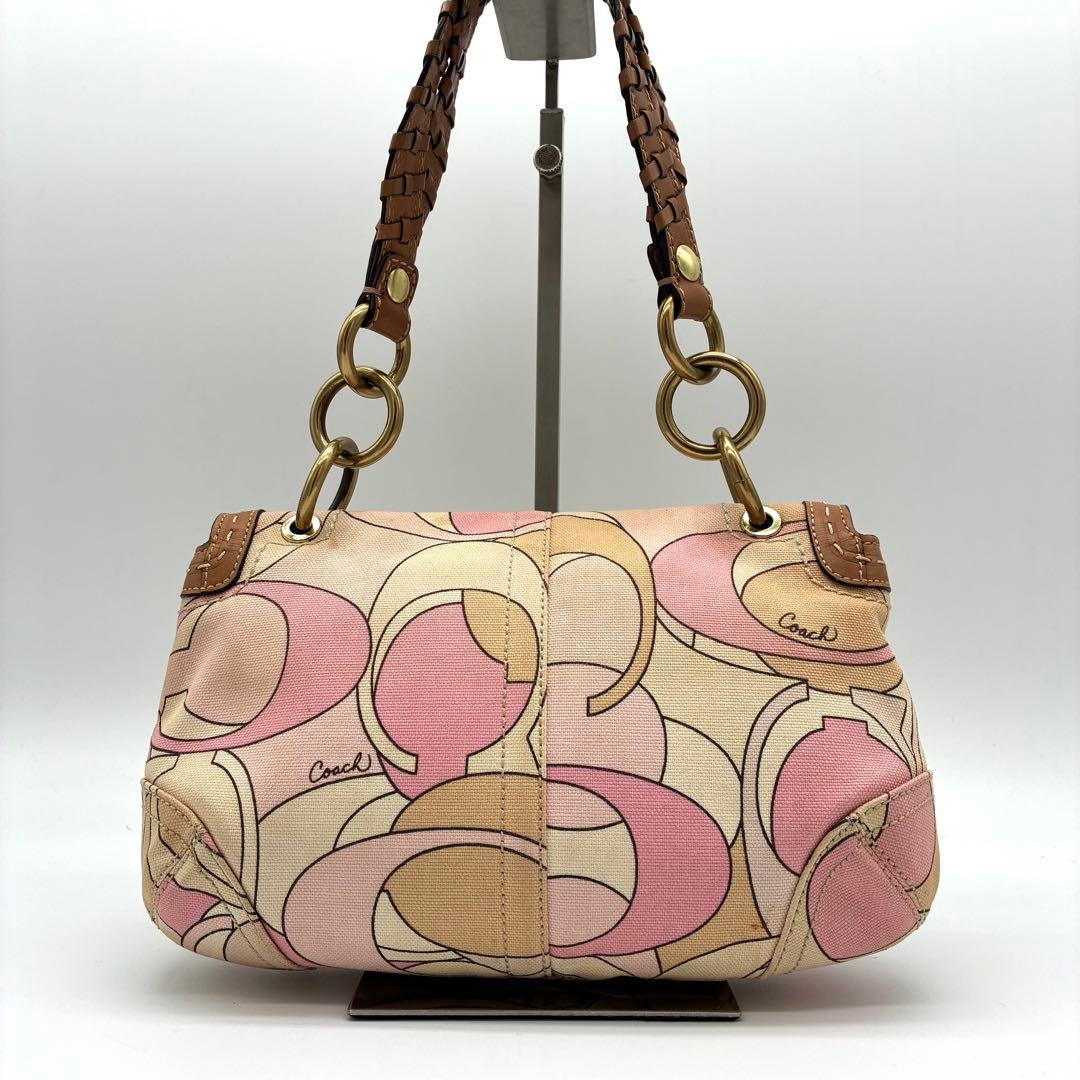 希少 COACH コーチ　マルチカラー　ワンショルダーバッグ　ソーホー