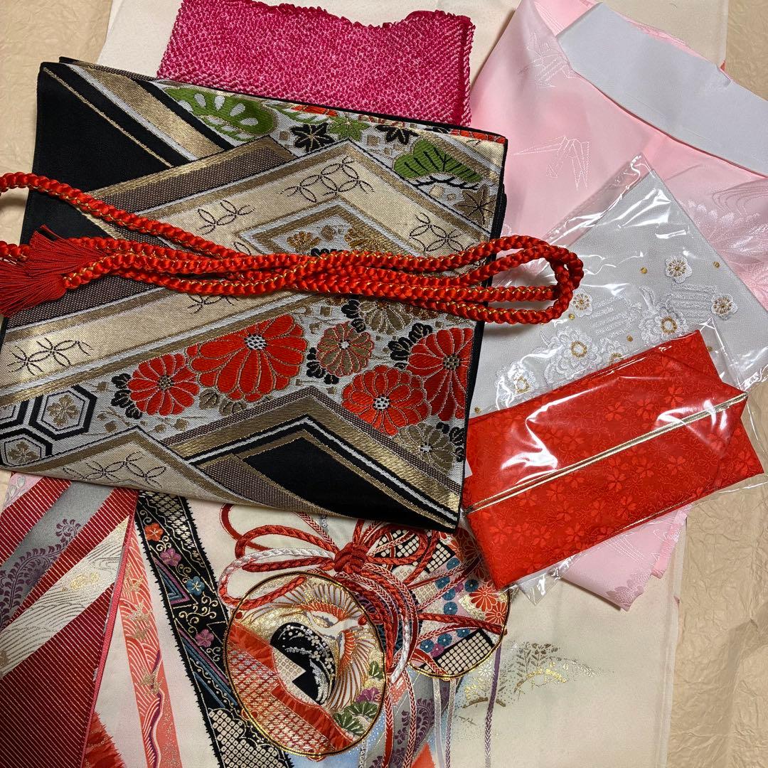 ⁂ゆう様⁂【振袖フルセット】豪華金彩金駒刺繍 御所車熨斗文様 7点セット