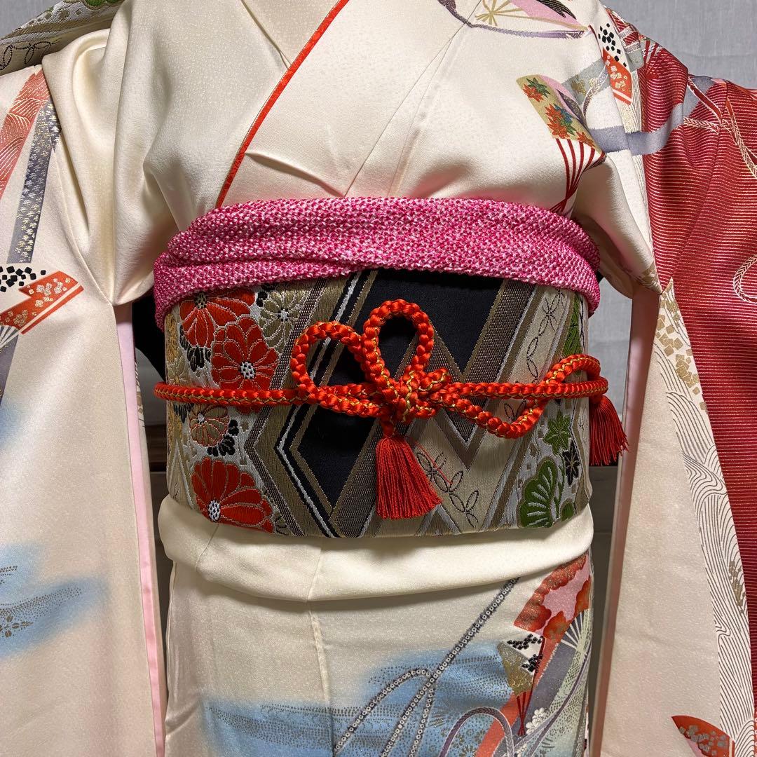 ⁂ゆう様⁂【振袖フルセット】豪華金彩金駒刺繍 御所車熨斗文様 7点セット