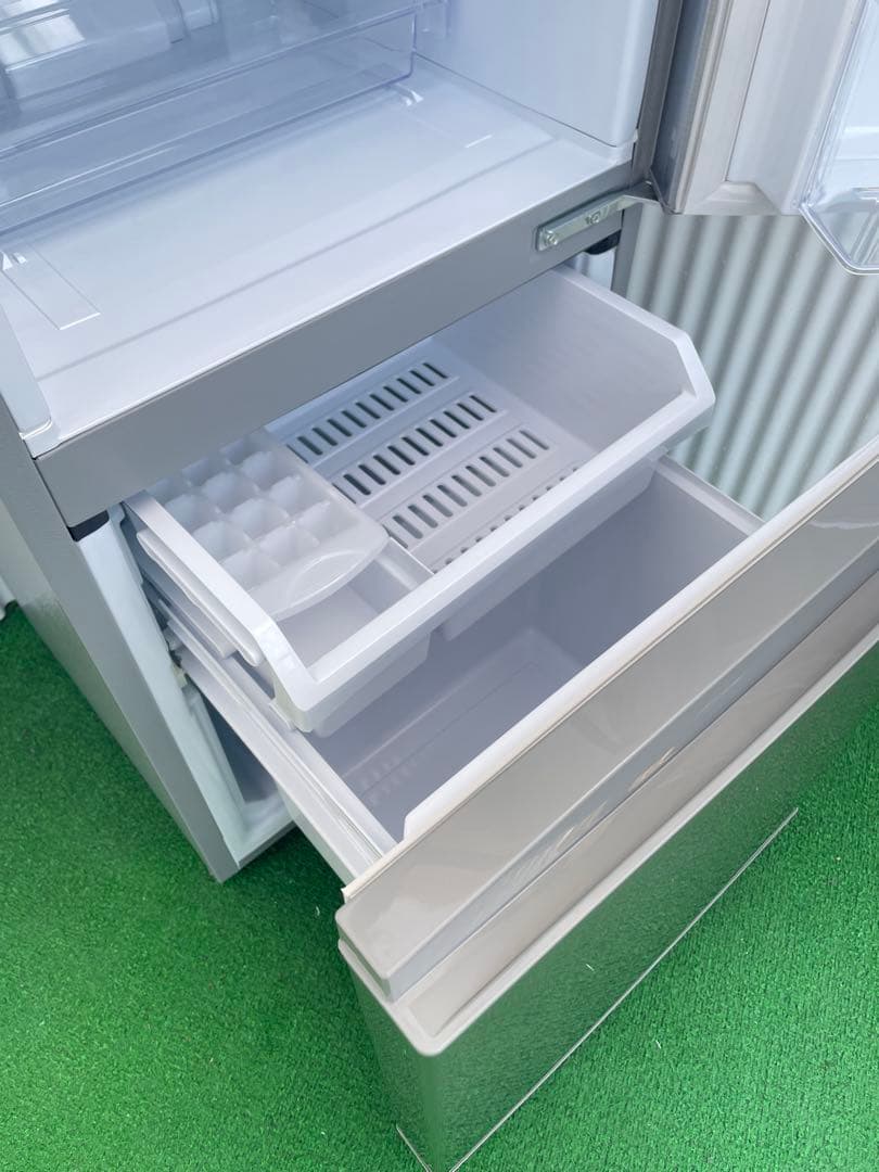 837 アクア ブラッシュシルバー2ドア冷蔵庫 一人暮らし 単身 大容量冷凍室