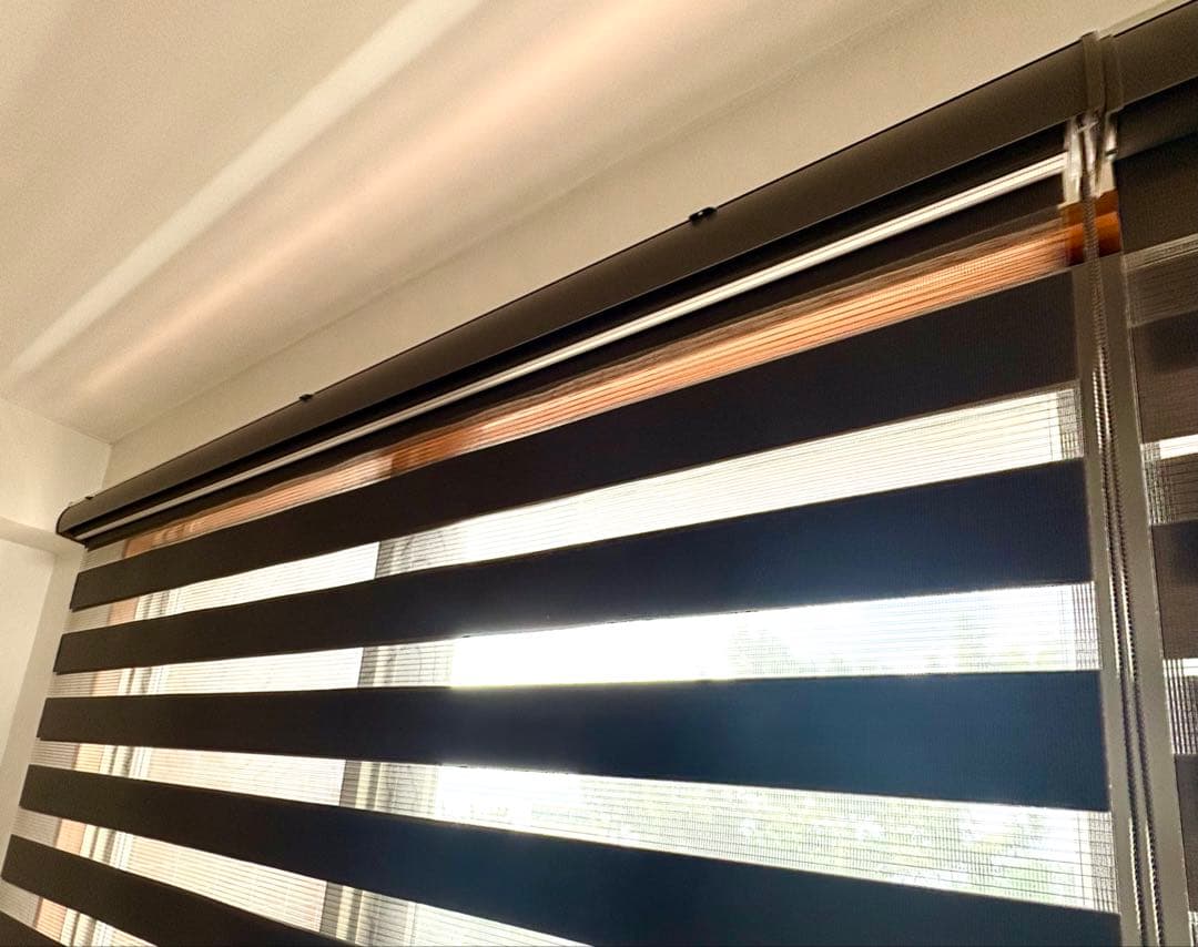 【3本セット】eeHAUS ロールスクリーン モカ W180×H210cm