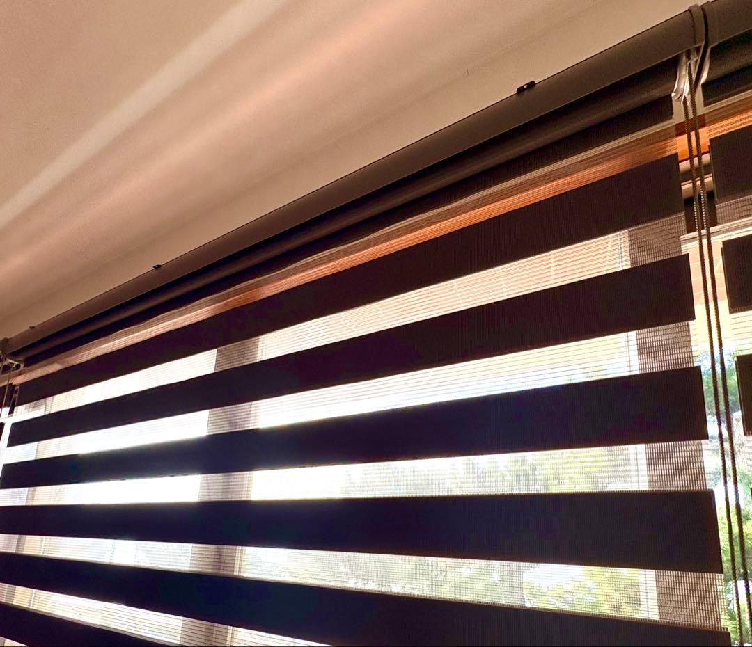 【3本セット】eeHAUS ロールスクリーン モカ W180×H210cm