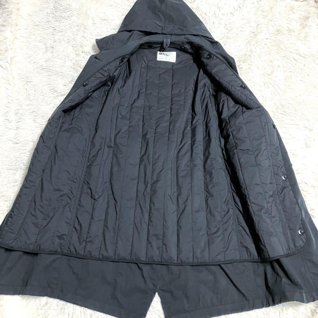 マーガレットハウエル MHL. モッズコート ライナー付き 人気デザイン 黒 M