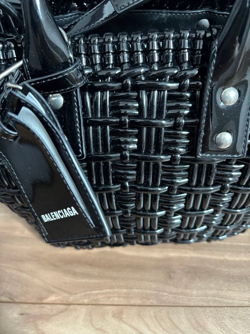 BALENCIAGA ビストロXSブラック かごバッグ