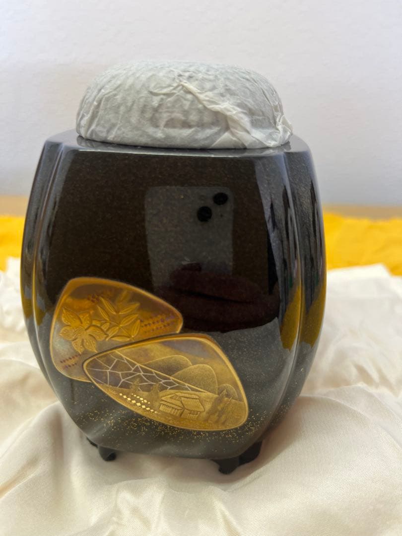 【新品】輪島塗　池田喜一作　高級香炉　源氏貝蒔絵　高級木箱　アンティーク