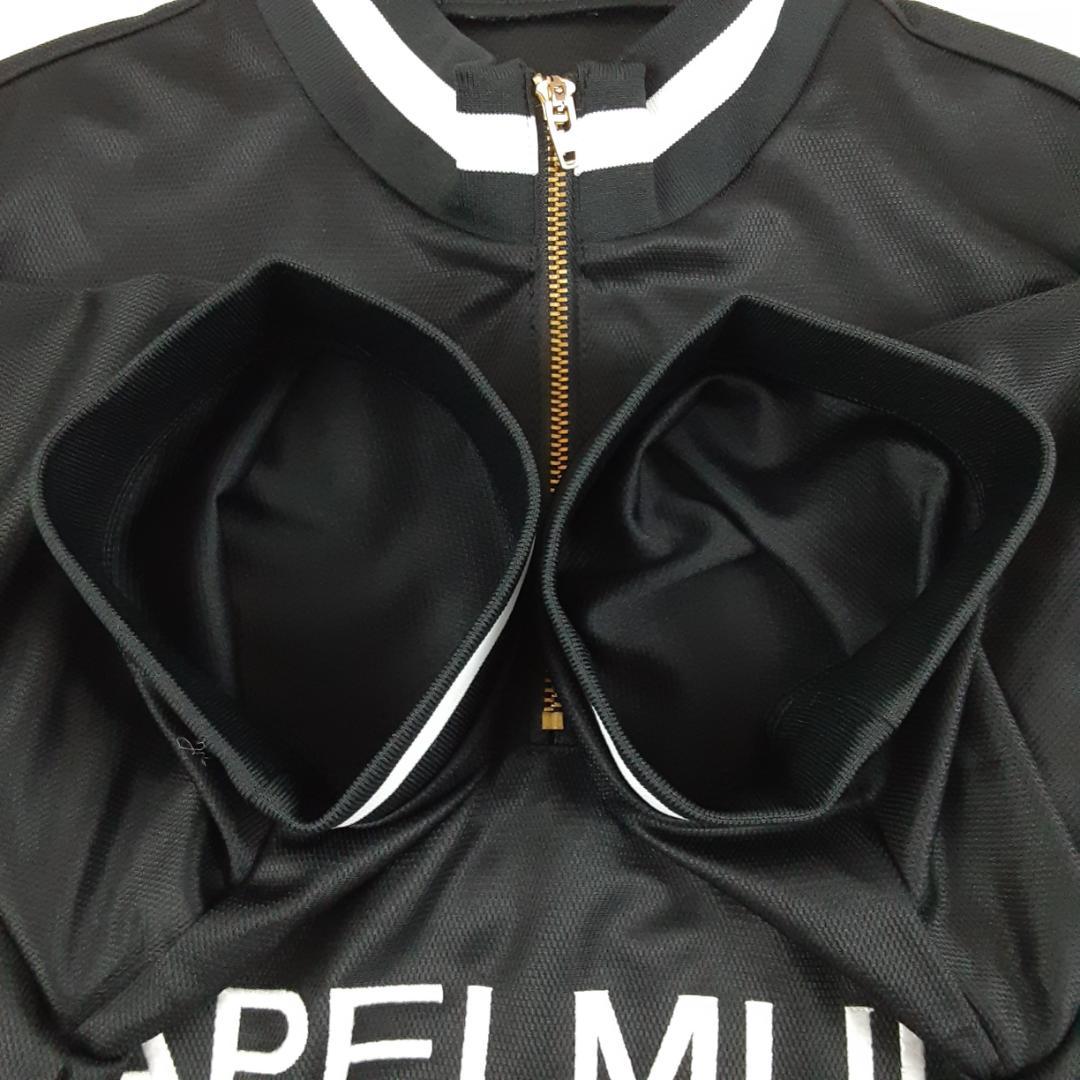 美品◎カペルミュール サイクルジャージ ブラック 黒 半袖 2点セット