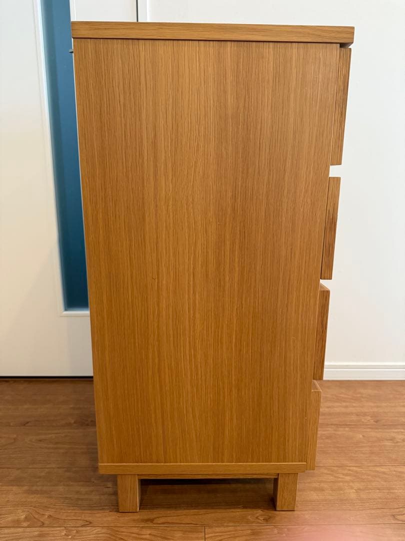 無印良品　チェスト　4段　オーク材　引き出し