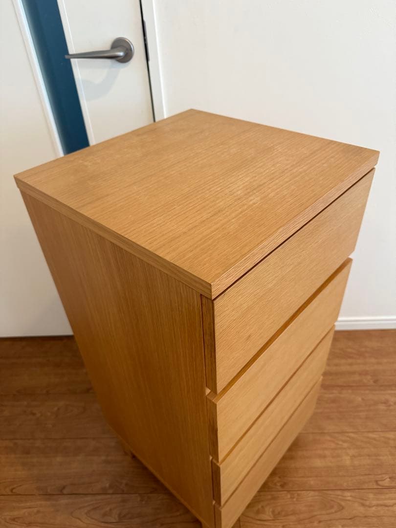 無印良品　チェスト　4段　オーク材　引き出し