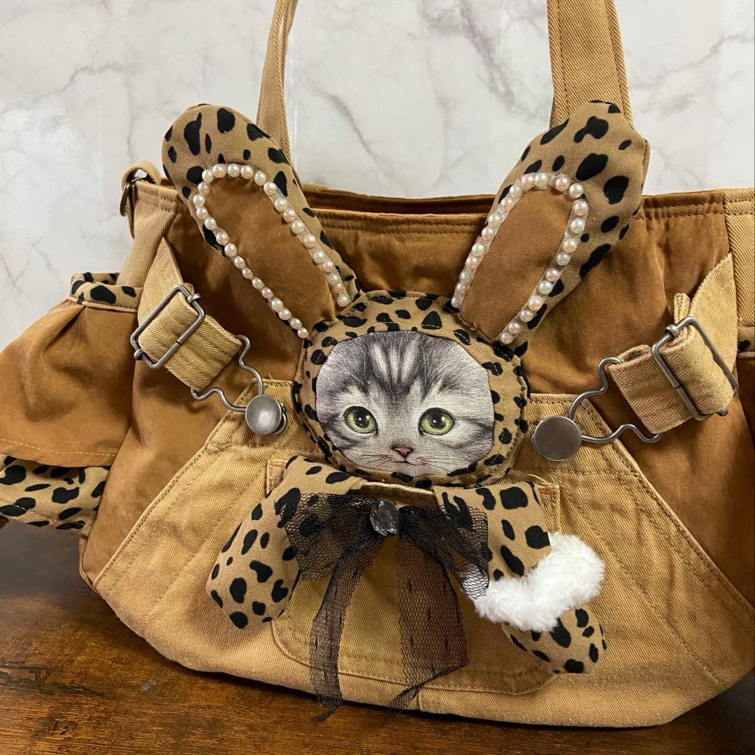 k*☆様 コヤンイサムチョン【デニムリメイク バッグ】 猫ちゃんバッグ