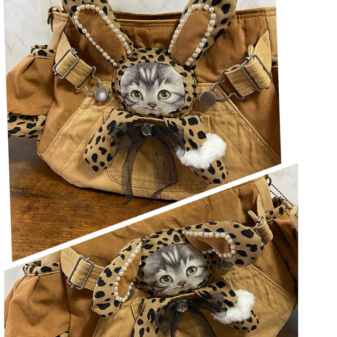 k*☆様 コヤンイサムチョン【デニムリメイク バッグ】 猫ちゃんバッグ