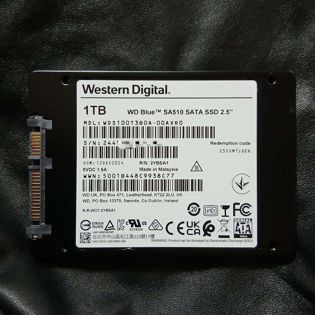 a*k様 WD Blue SA510 1TB SSD 2.5インチ 使用時間31
