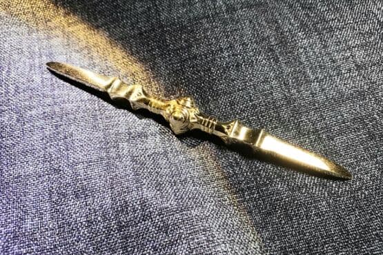 【修縁堂】逸品 密教法器 弘法大師 独鈷杵 金剛杵 真鍮製 仏教美術