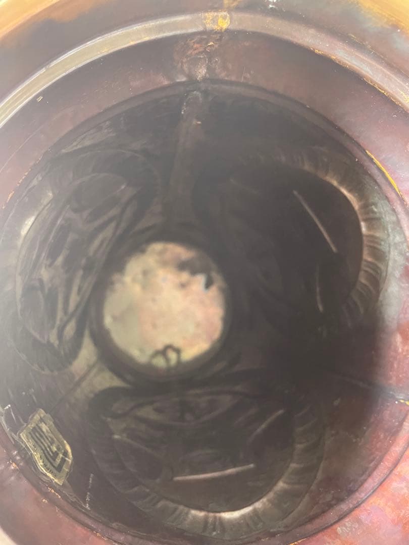 Trebelli イタリア　傘立て　銅　百合の紋章　アンティーク