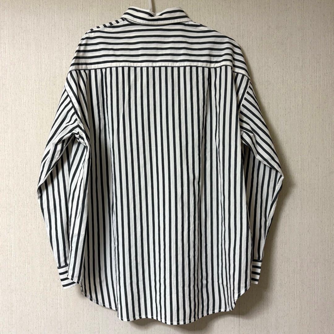 FRAMEWORK WEB限定コットンストライプレギュラーカラーシャツ