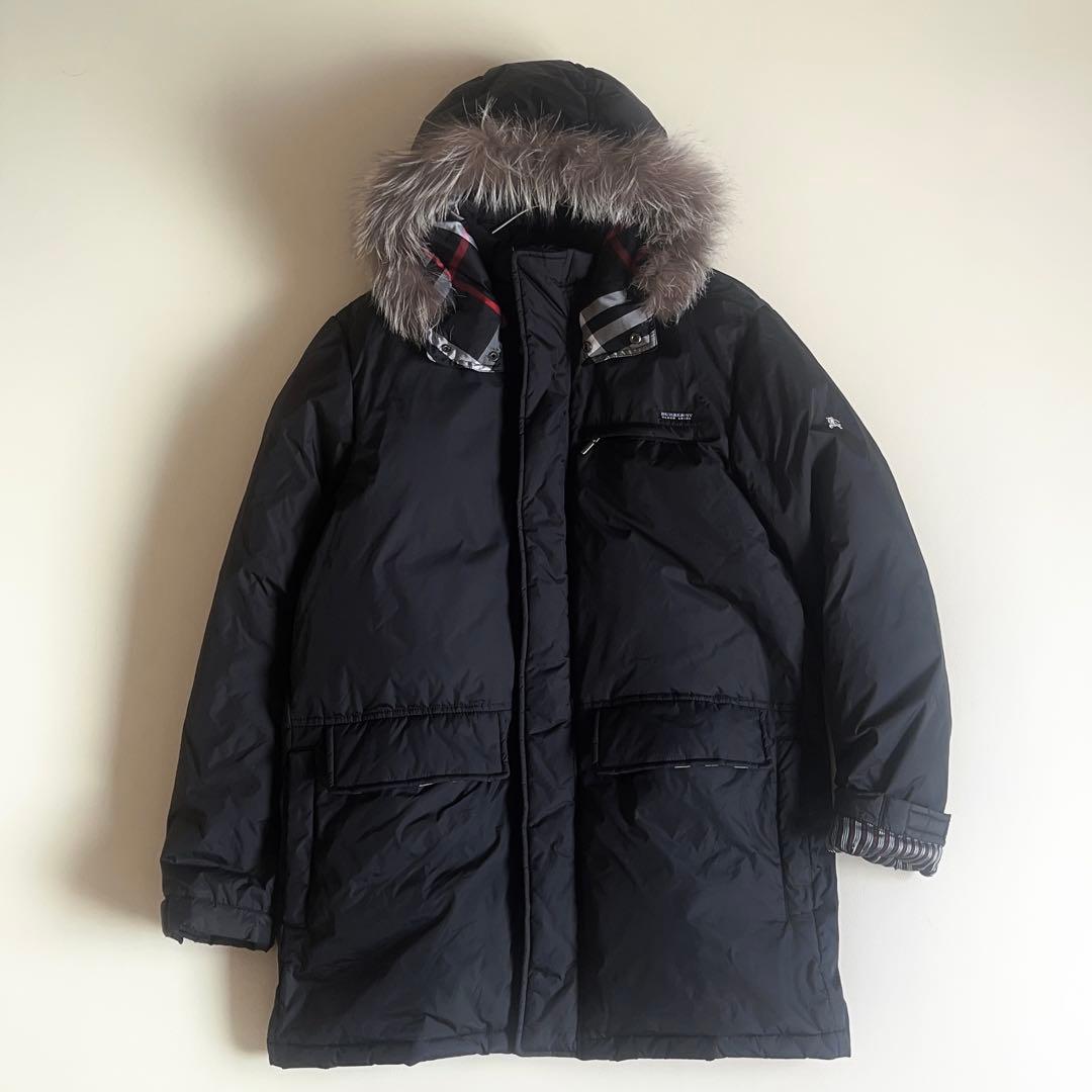 バーバリーブラックレーベルフォックスファーダウンジャケット