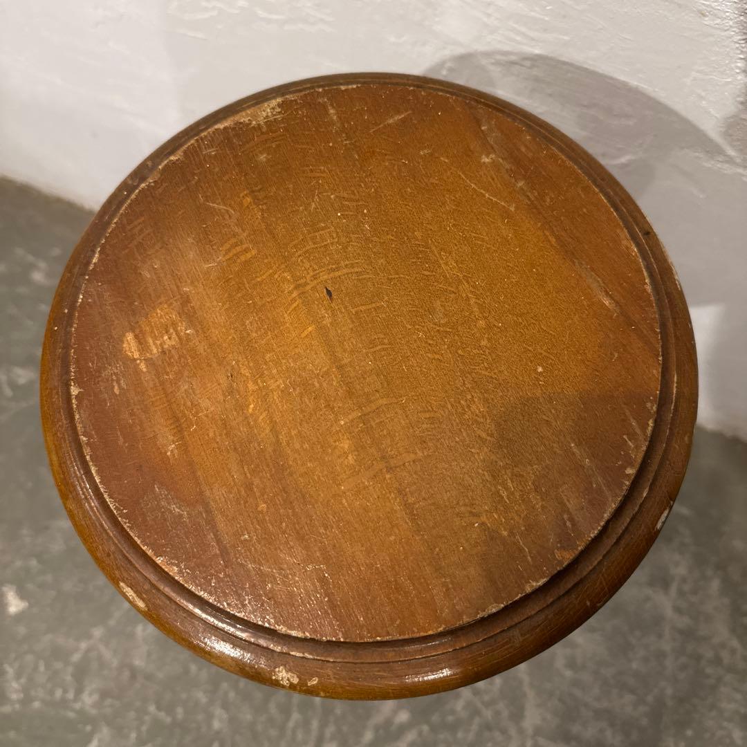 年末年始saleヴィンテージ　木製サイドテーブル　ラウンド　花台