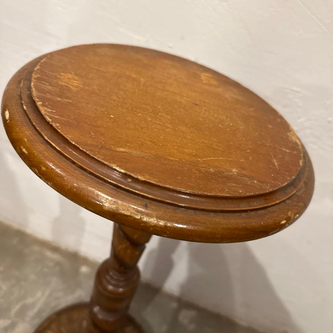年末年始saleヴィンテージ　木製サイドテーブル　ラウンド　花台