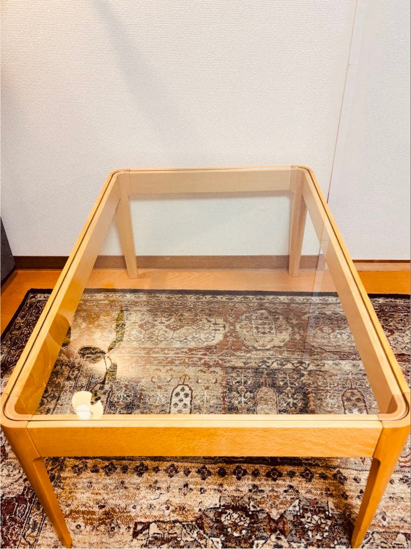 ⭐️超美品⭐️スペシャル⭐️廃盤希少⭐️無印良品⭐️ガラス製センターテーブル⭐️ローテーブル