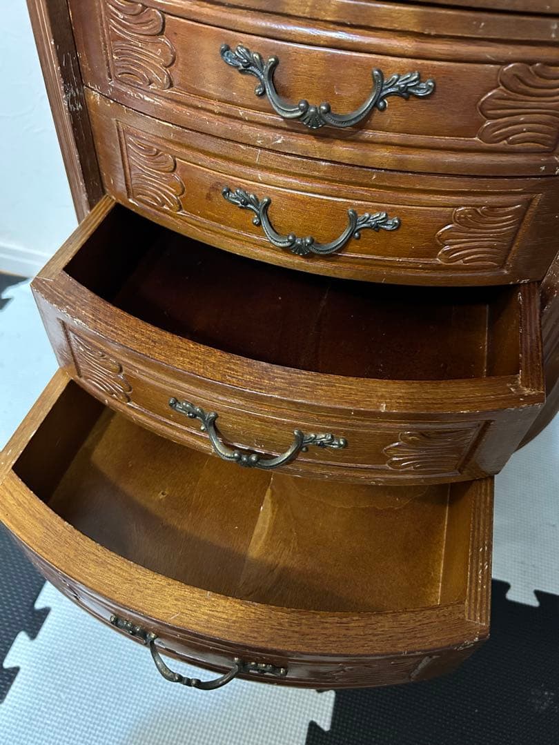 アンティーク　猫脚　キャビネット　電話台