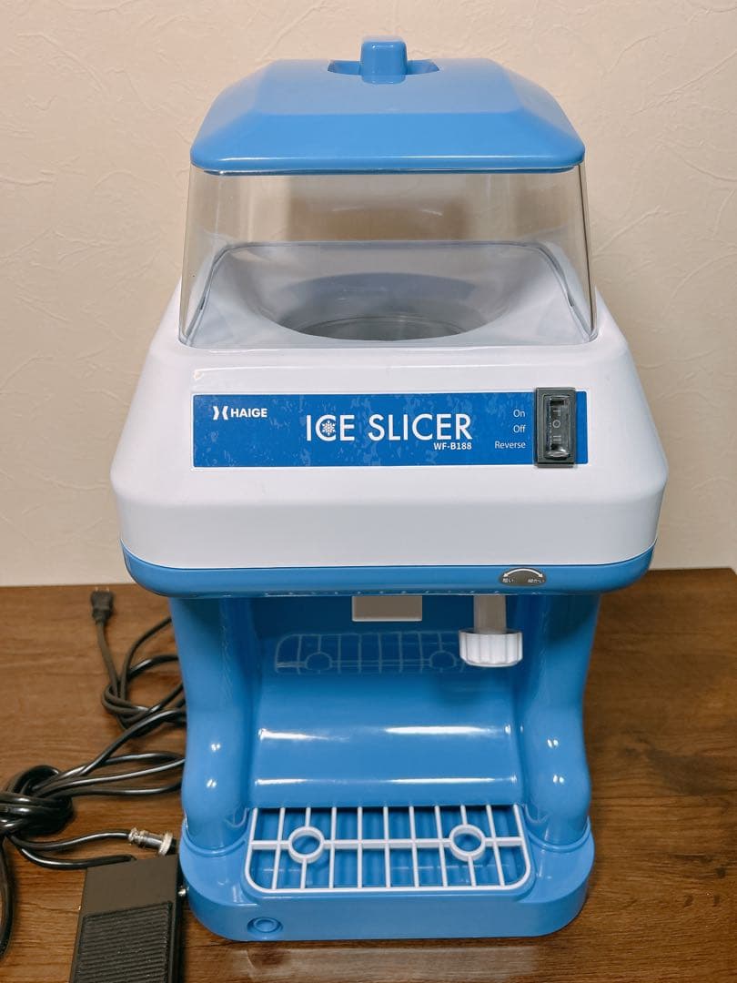 HAIGE 業務用電動かき氷機 WF-B188 ほぼ未使用　フットペダル付き