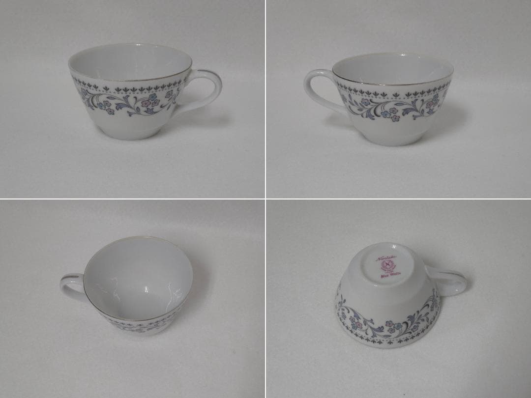 M▽ノリタケ ブルーワルツ プレート ボウル カップ＆ソーサー (38112)