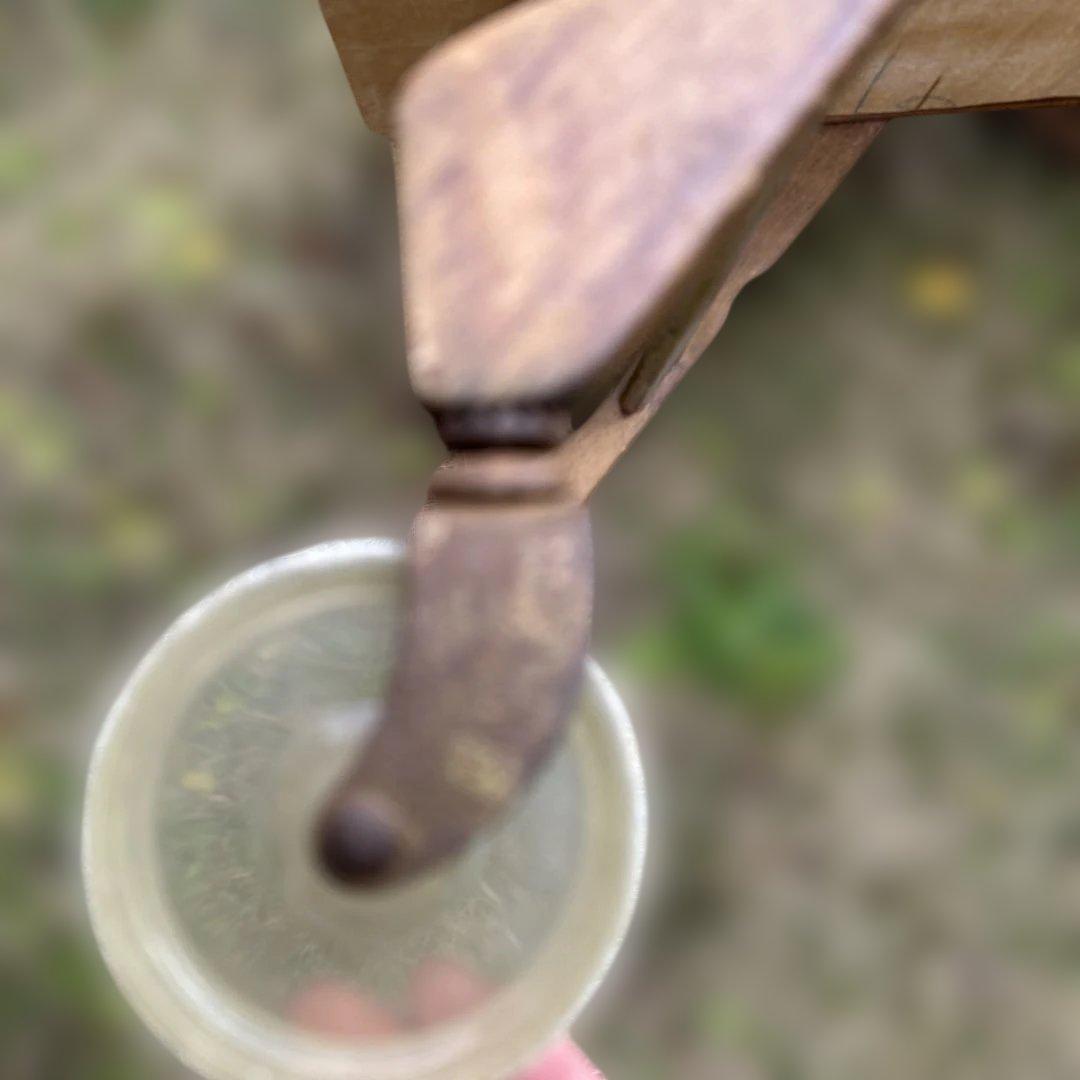 アンティーク木製折りたたみ式手押し車