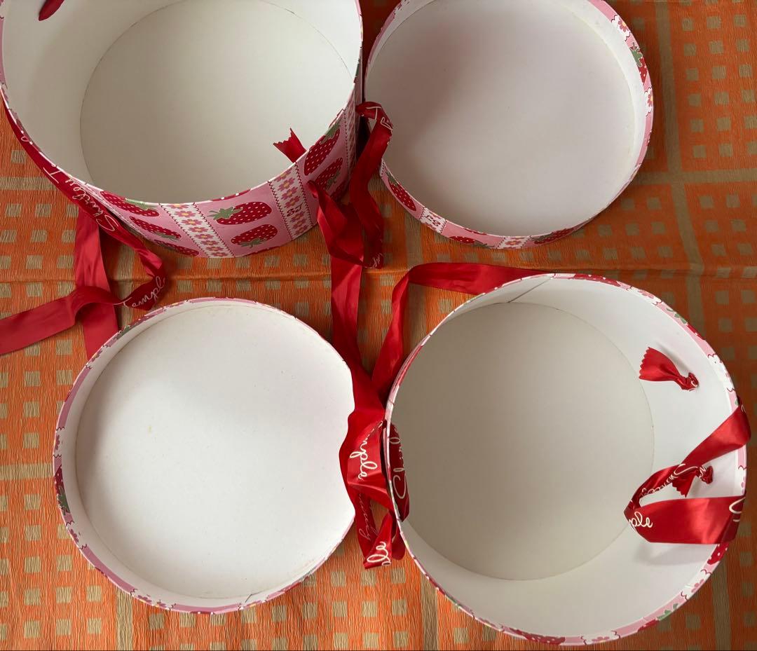 シャーリーテンプル ShirleyTemple 帽子箱 小物入れ　いちご　2個