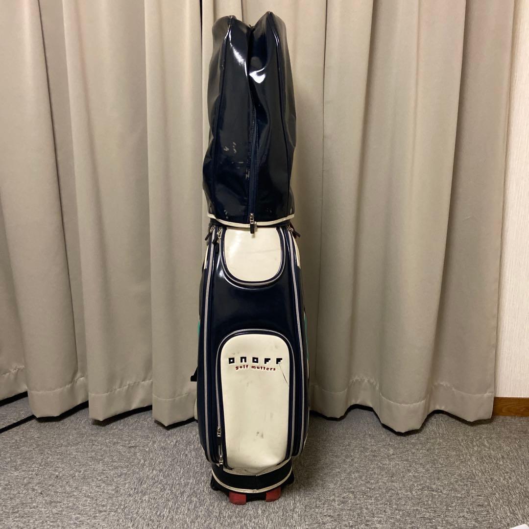 ONOFF キャディバッグ ネイビー/ホワイト/ターコイズ