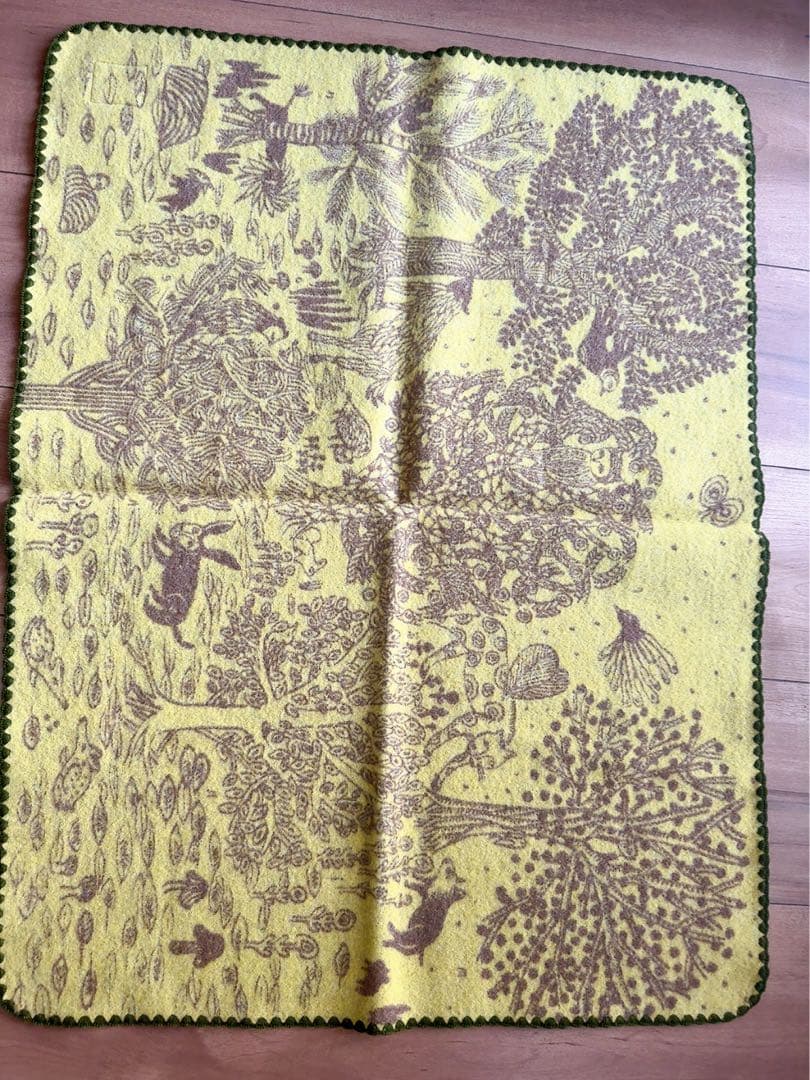 ミナペルホネン imagine ミニブランケット 茶 黄