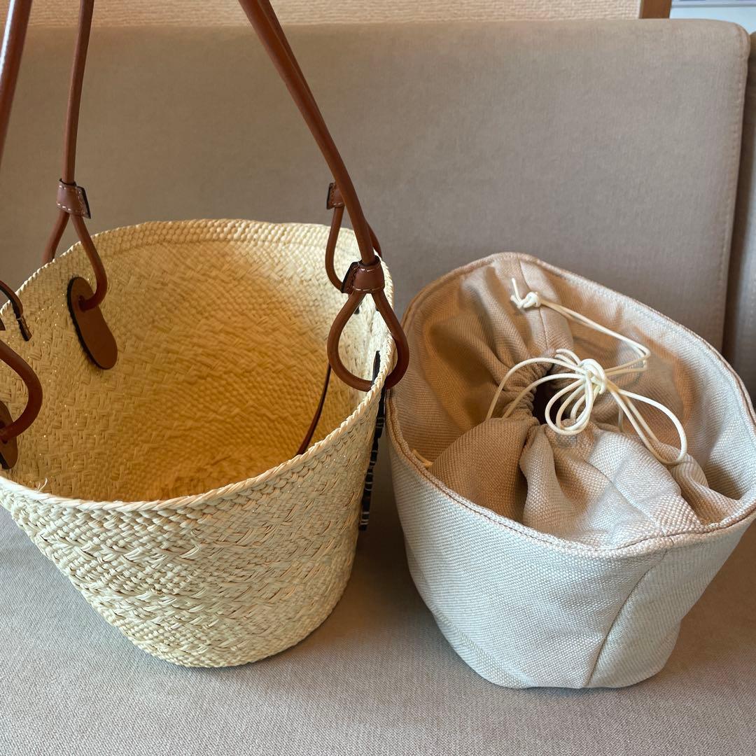 【美品】ロエベ アナグラム　バスケットバッグ　スモール　かごバッグ