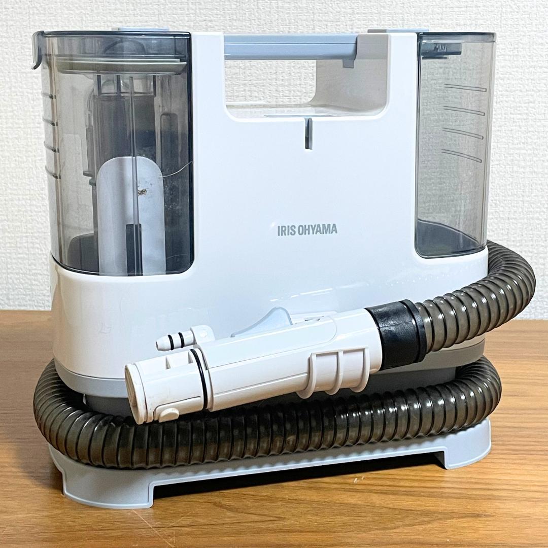 【美品】アイリスオーヤマ❤リンサークリーナー 自動散水温水洗浄RNS-P10-W