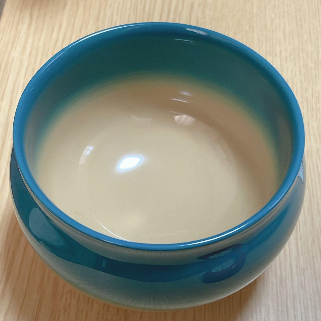 【 輪島塗 】 ブルーベージュグラデーションお椀　カフェボール