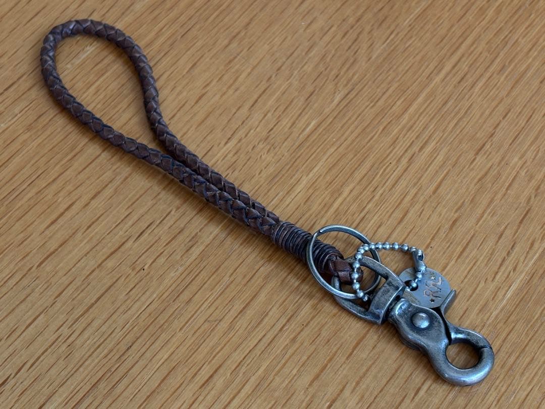RRL/アクセ/レザー/キーホルダー/ラルフローレン/ロープ/キーフォブ/リング