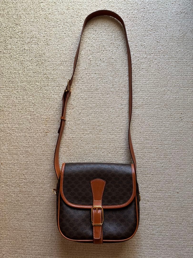 CELINE セリーヌ ビンテージ ショルダーバッグ マカダム柄