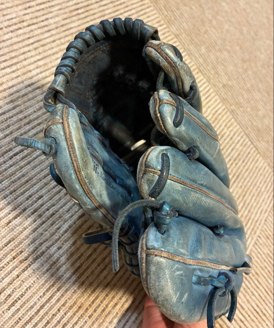 即戦力　ミズノ　野球　硬式　ピッチャーグローブ　ブルー　男性使用　1/18取下