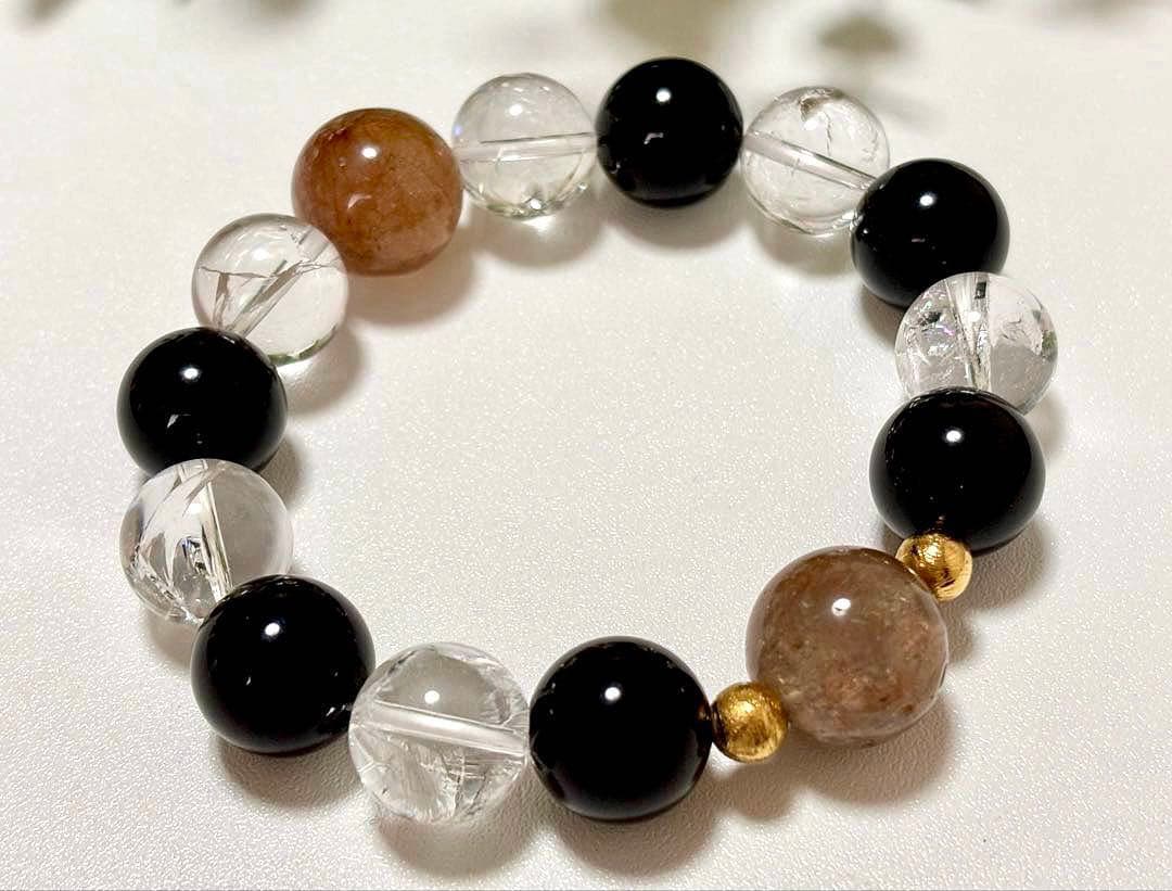 ちょこみんと　究極品質　オリジナルデザインの神大珠ブレス〜天照守護神14〜