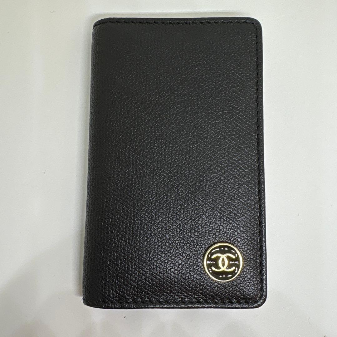 国内正規品CHANELココマークカードケース名刺二つ折りブラックゴールド金具