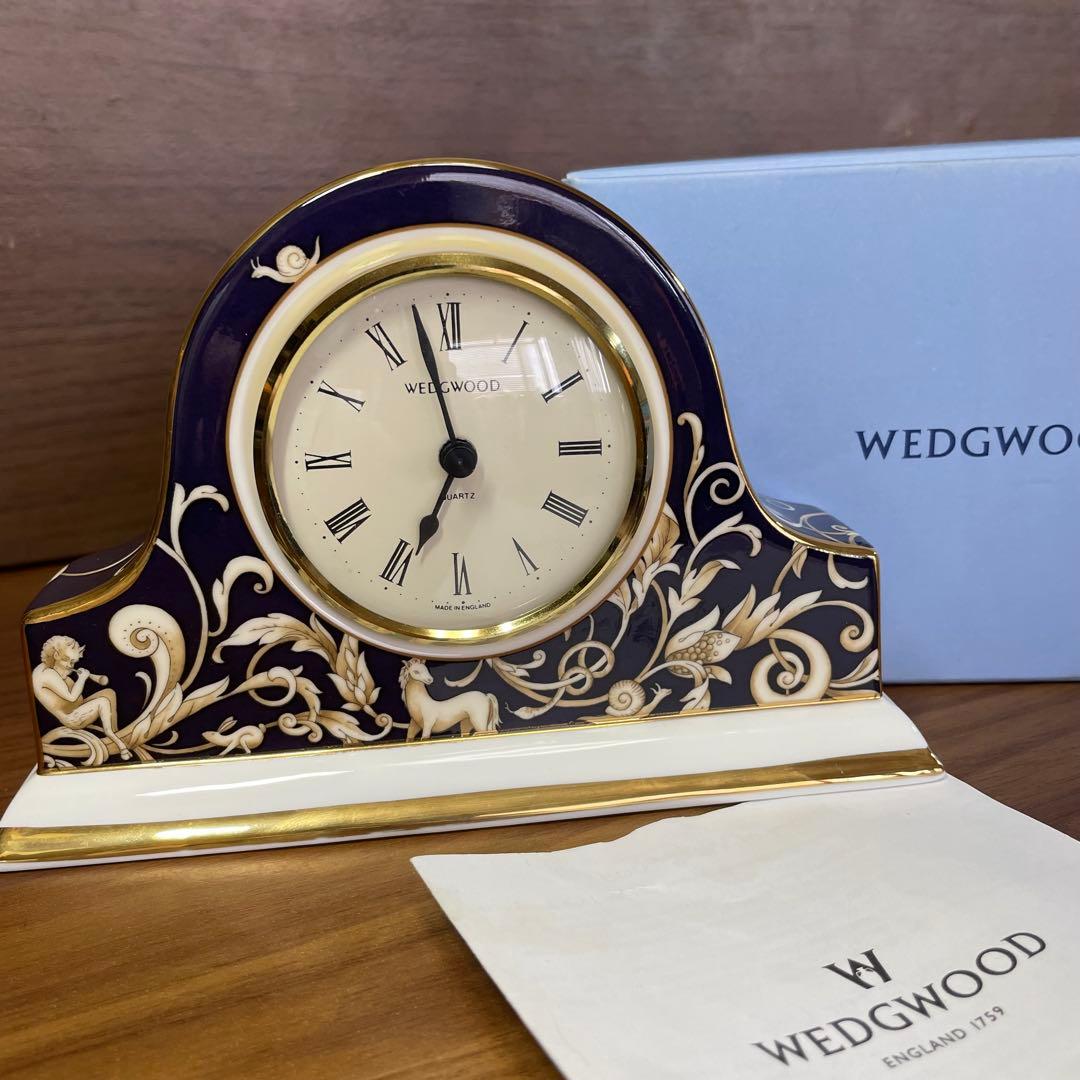 【廃盤】ウェッジウッド コーヌコピア マントルクロック 置時計 英国製