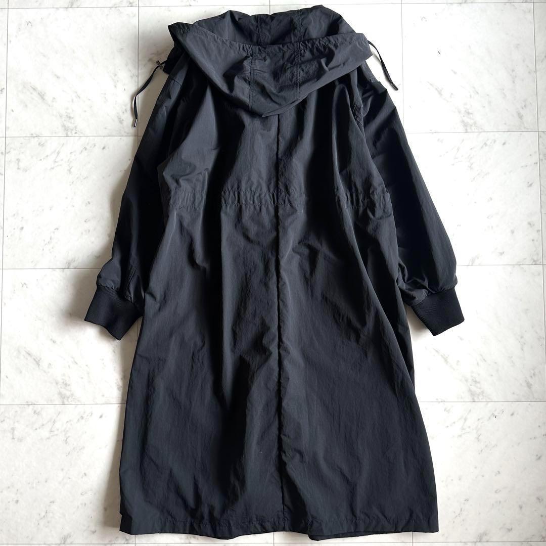 極美品 アイシービー 撥水 大きいサイズ44 ロングマウンテンパーカー 黒