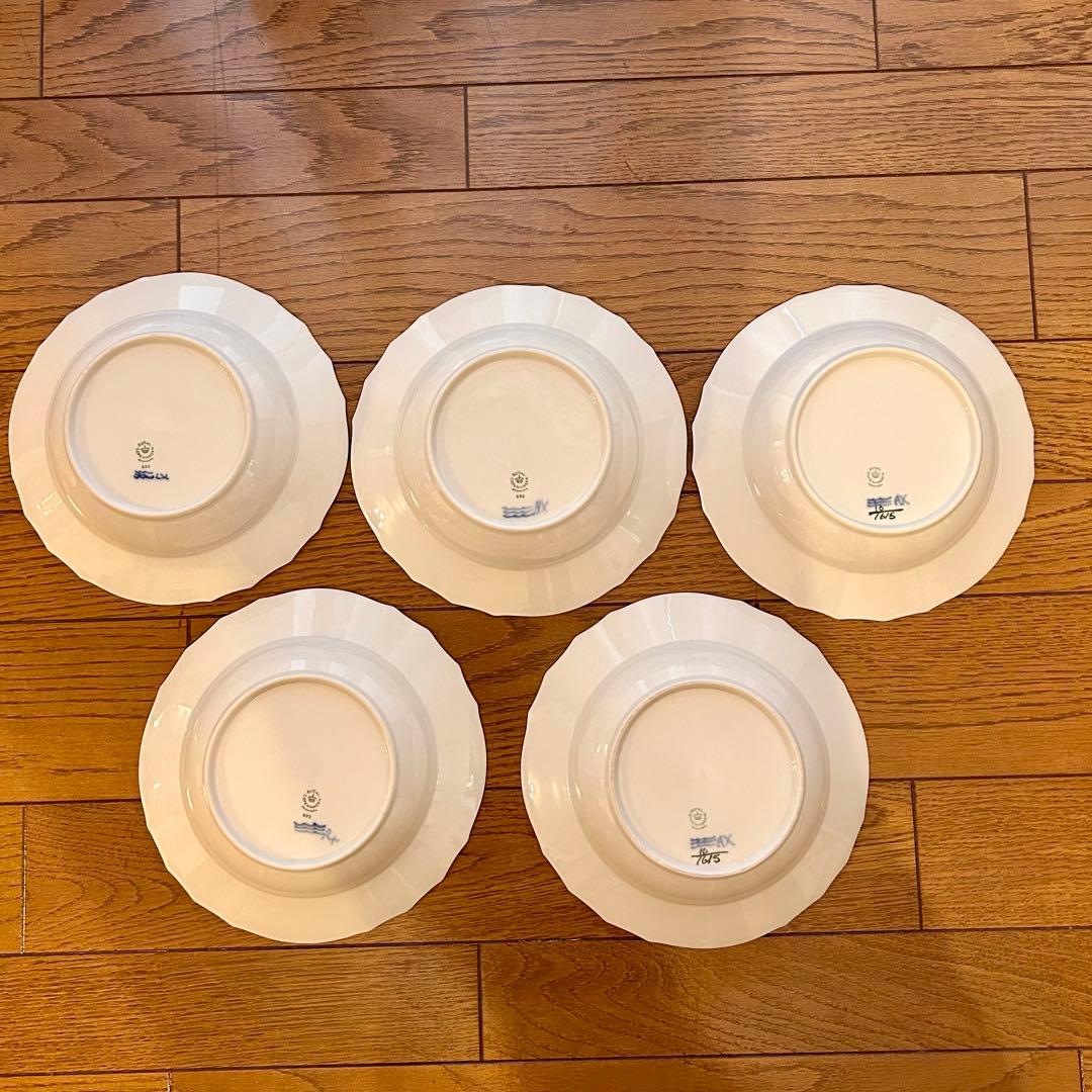 ロイヤルコペンハーゲン ブルーフラワー深皿 約23㎝ 6枚セット内1枚は欠け有