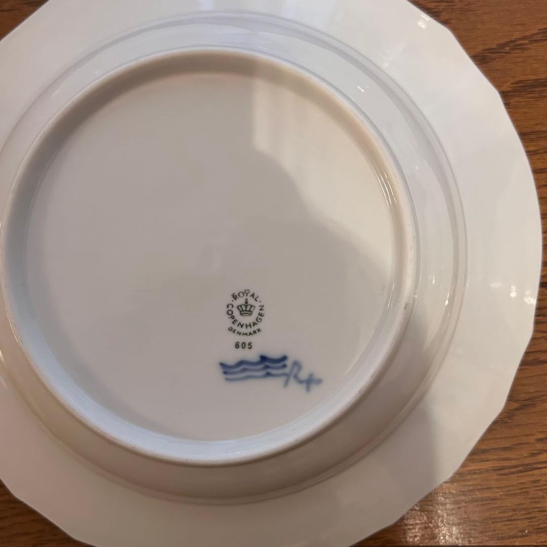 ロイヤルコペンハーゲン ブルーフラワー深皿 約23㎝ 6枚セット内1枚は欠け有