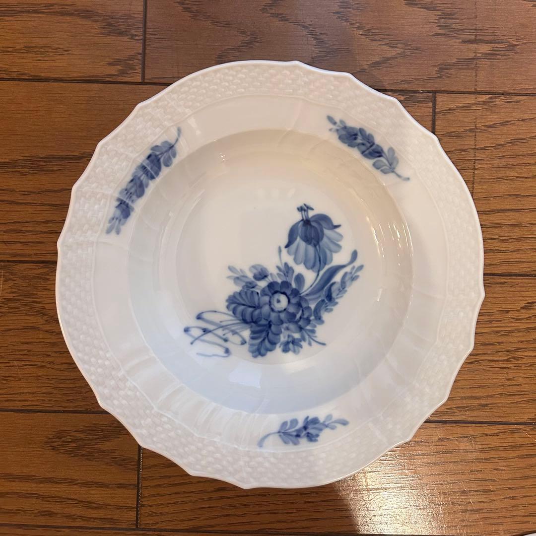 ロイヤルコペンハーゲン ブルーフラワー深皿 約23㎝ 6枚セット内1枚は欠け有