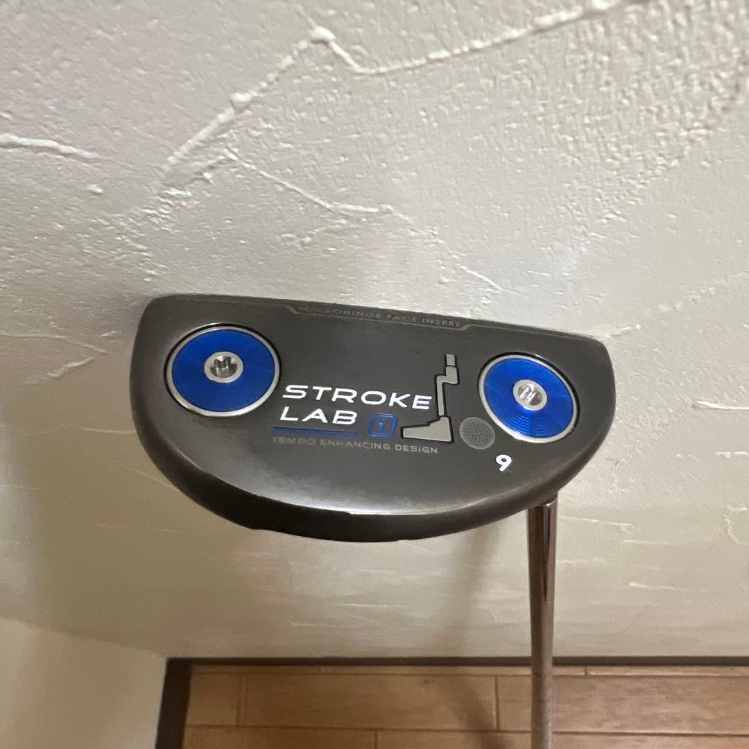 ODYSSEY STROKE LAB パター 青/黒 ヘッドカバー付き