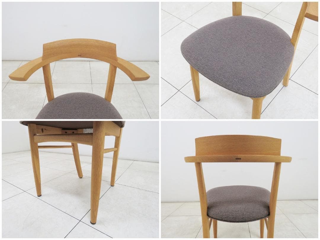 ★美品★柏木工 ソフィー ダイニングチェア オーク無垢 張座 IDC大塚家具 ①