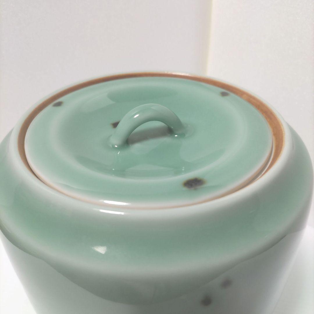 茶道具　水指　飛青磁　青磁