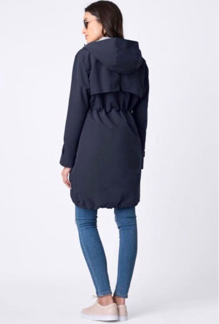 美品 Seraphine ミッドウェイトマタニティベビーコート ネイビー