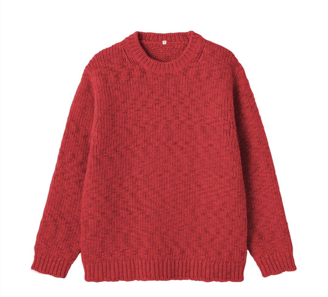 【MUJI Labo 25AW】紳士　メリノウールローゲージクルーネックセーター